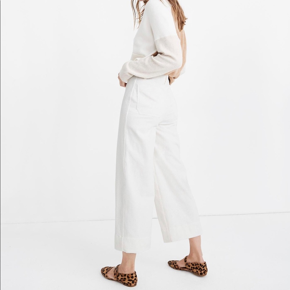 Madewell white Emmett wide leg pants